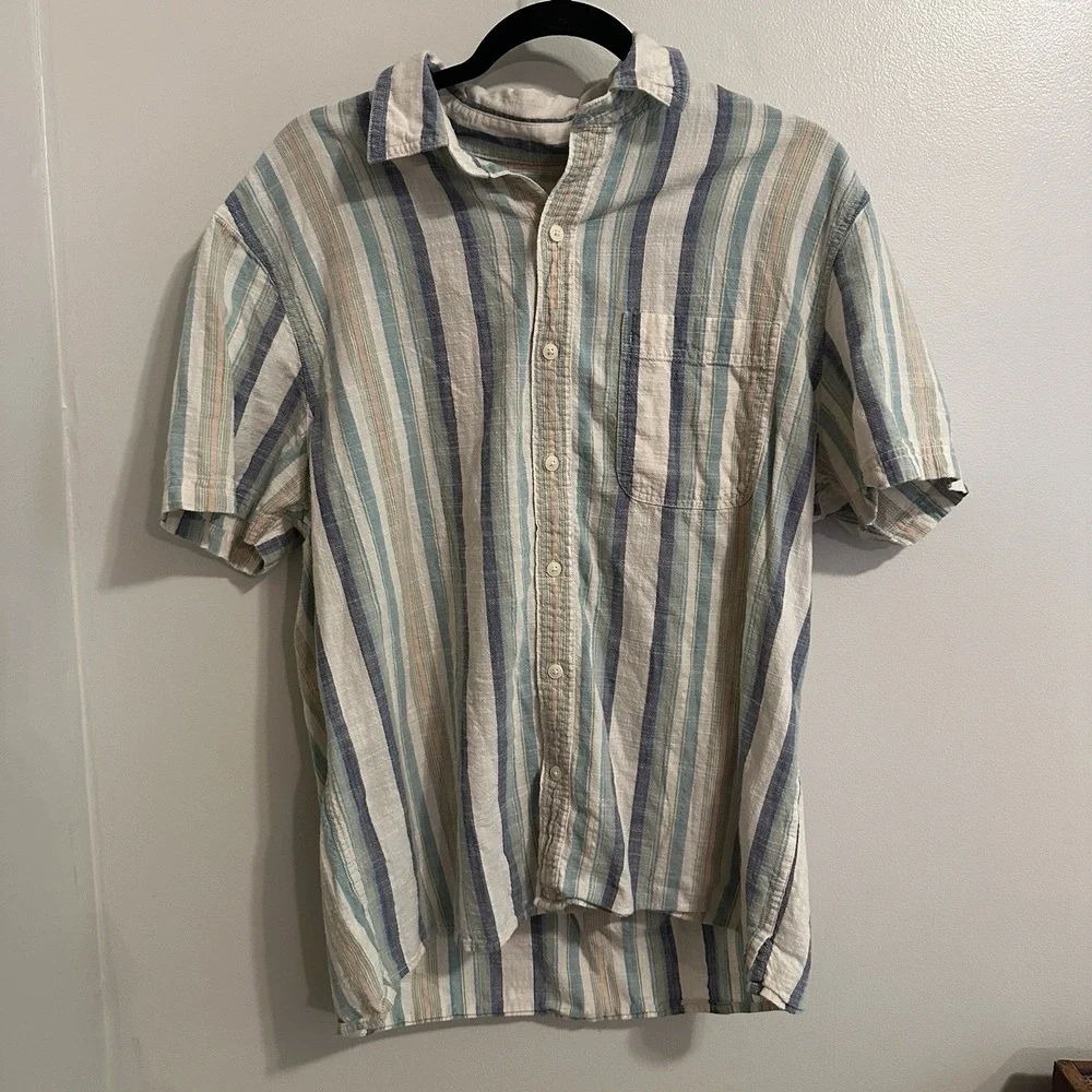 Vintage Y2K American Eagle Short Sleeve Button Down Men's Shirt Size L - Picture 1 of 6